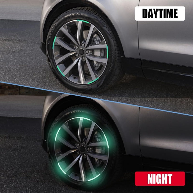 Waterproof Reflective Rim Stickers – Night Visibility Wheel Decals