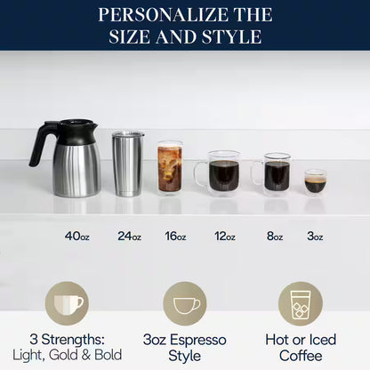 De'Longhi TrueBrew Automatic Coffee Machine - Stainless with Thermal Carafe