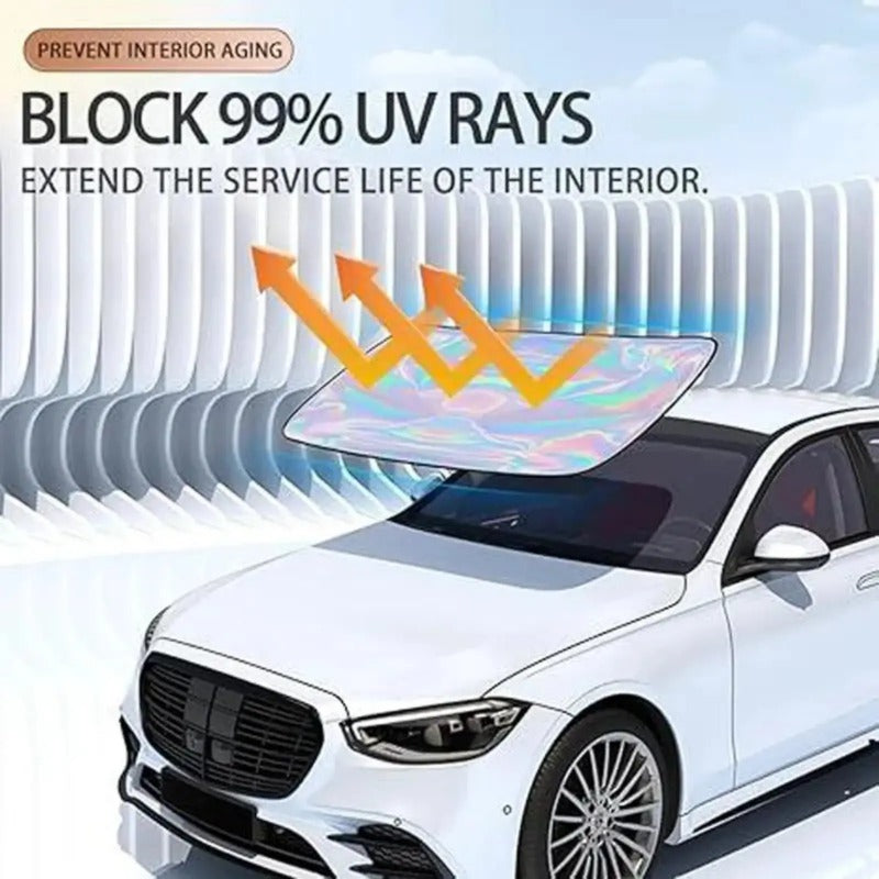 Foldable Car Windshield Sunshade | 99% UV Block | Universal Fit for Cars, SUVs & Trucks
