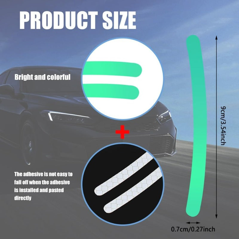Waterproof Reflective Rim Stickers – Night Visibility Wheel Decals