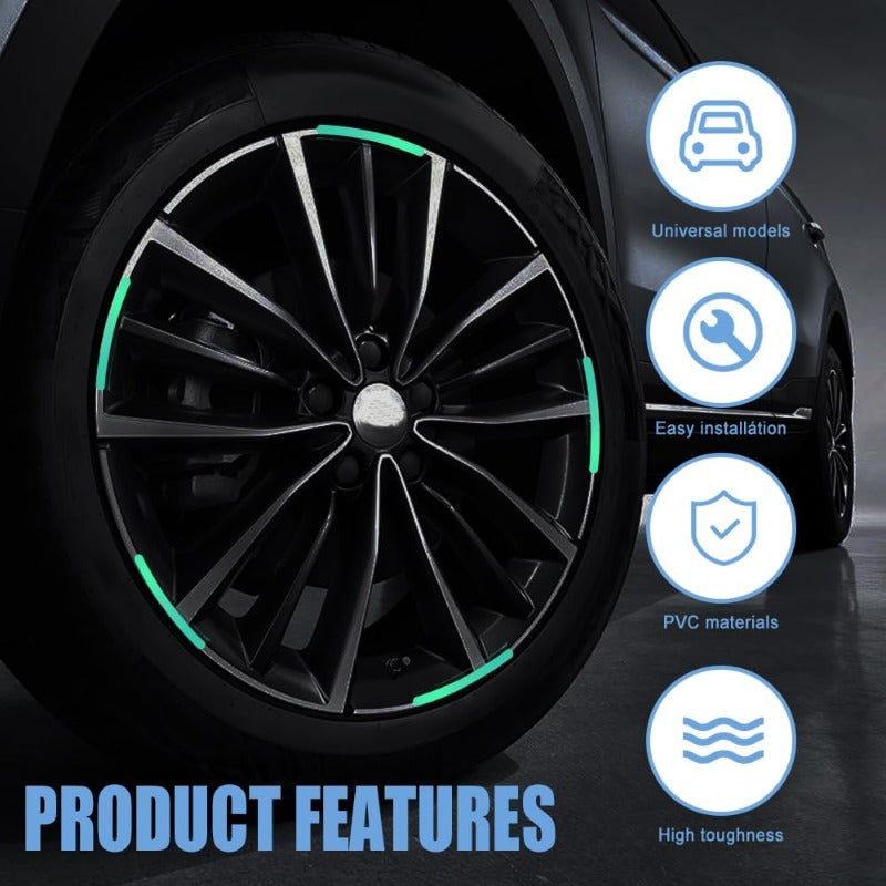 Waterproof Reflective Rim Stickers – Night Visibility Wheel Decals