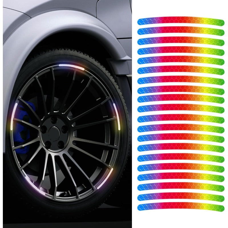 Waterproof Reflective Rim Stickers – Night Visibility Wheel Decals